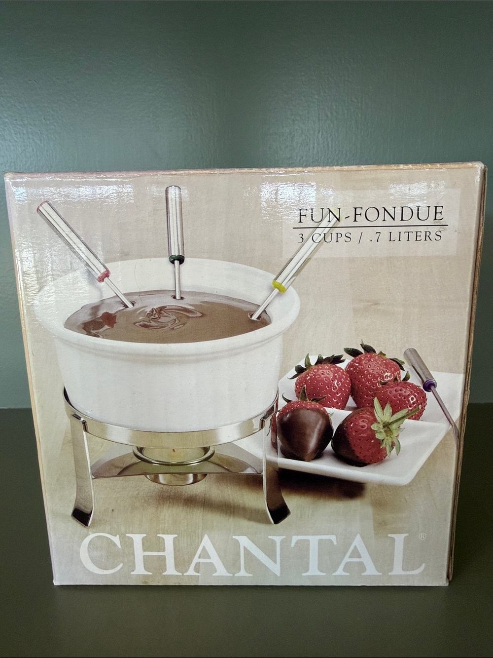 Chantal Fun-Fondue 3 Cup Set - New in Box